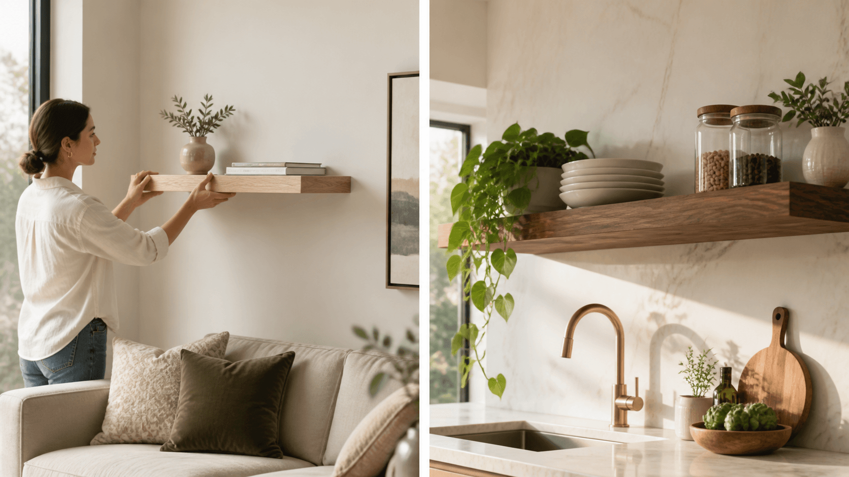 Choosing Floating Shelves for a Modern Home, Room by Room